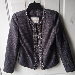 Elegant Black Jacket with Crystal Embellishments